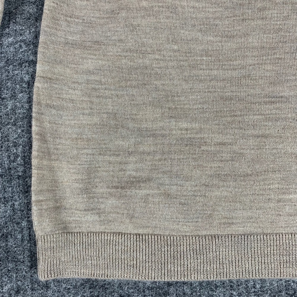 Ann Taylor Loft Sweater Womens Small Beige Lightweight Bow Tie Wool Blend Luxury - Picture 7 of 12